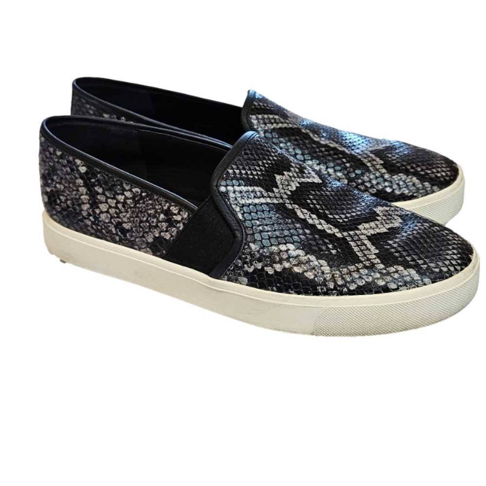 Vince Blair Snake Print Platform Sneakers Granite Women's 7.5
